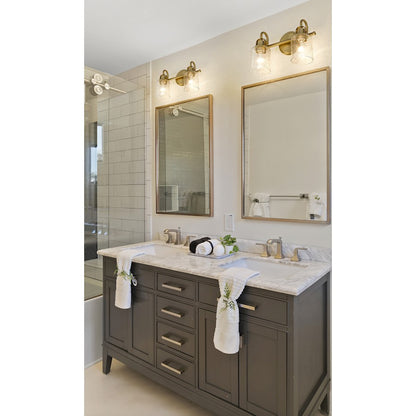 2 Light Bathroom Vanity Light, Clear