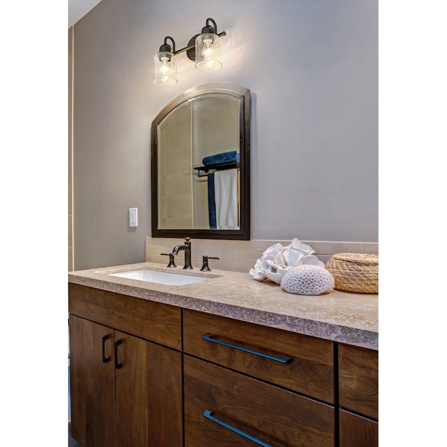 2 Light Bathroom Vanity Light, Clear