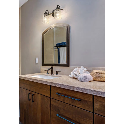 2 Light Bathroom Vanity Light, Clear