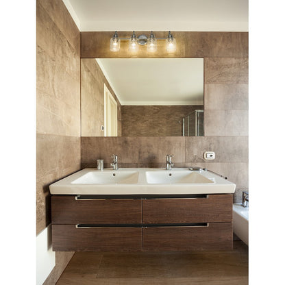 4 Light Bathroom Vanity Light, Clear