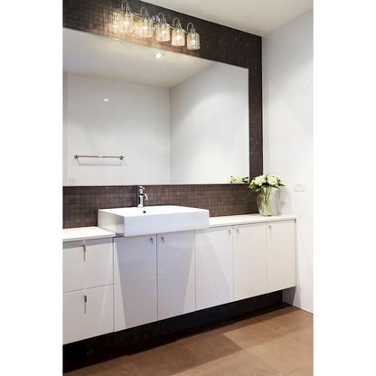 5 Light Bathroom Vanity Light, Clear