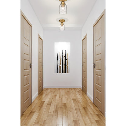 Z-Lite Kinsley 1 Light Flush Mount, Clear