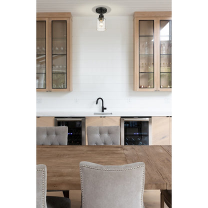 Z-Lite Kinsley 1 Light Flush Mount, Clear