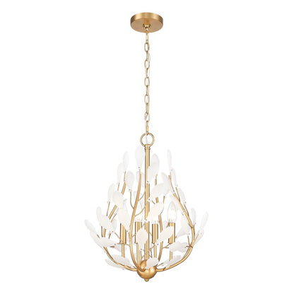 Z-Lite Claudine 4 Light Chandelier, Modern Gold/Frosted - 353-18MGLD