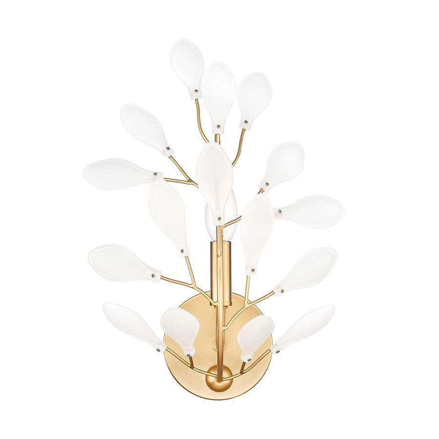 Z-Lite Claudine 1 Light Wall Sconce, Modern Gold/Frosted
