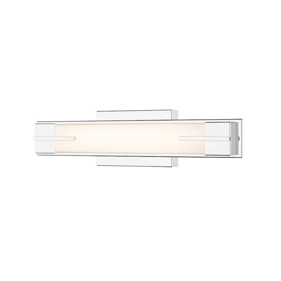 Z-Lite Chase 1 Light 18" Vanity, Chrome/Gloss Opal - 4100-18W-CH-LED