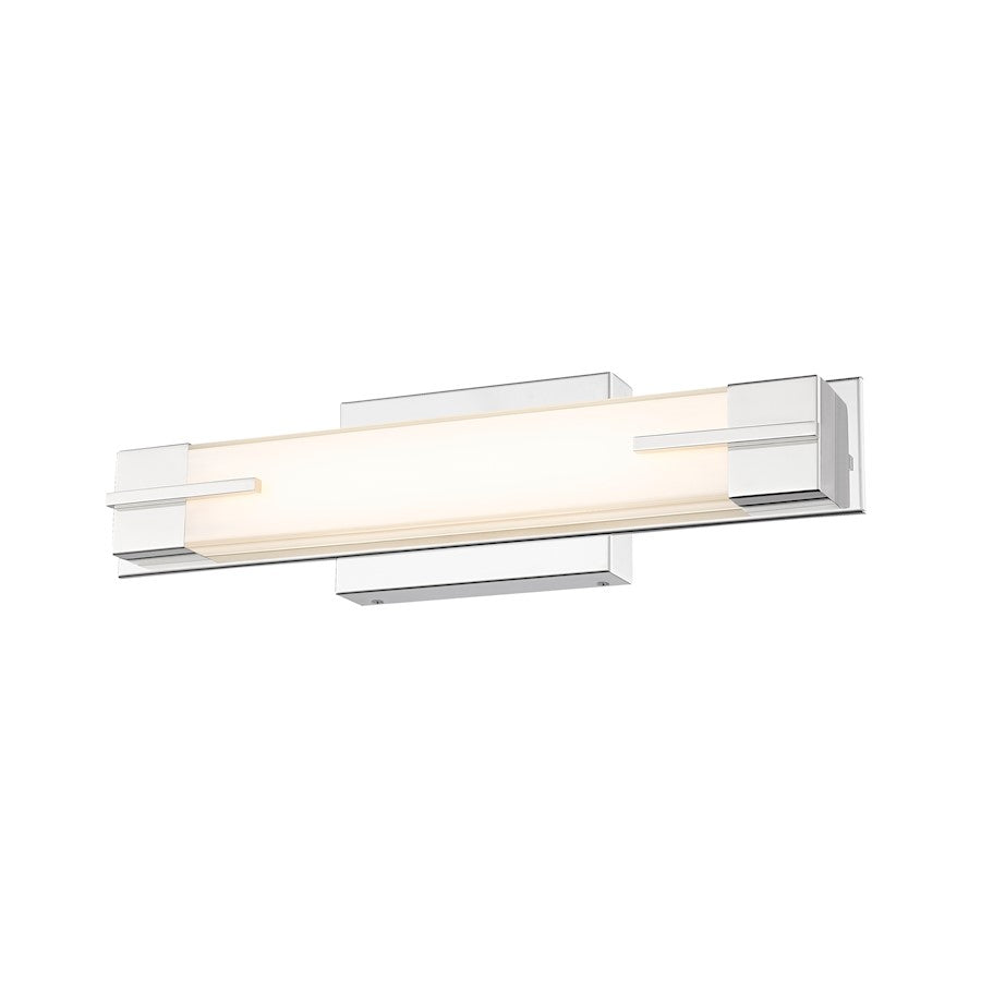 Chase 1 Light 18" Bathroom Vanity Light, Chrome/Gloss Opal