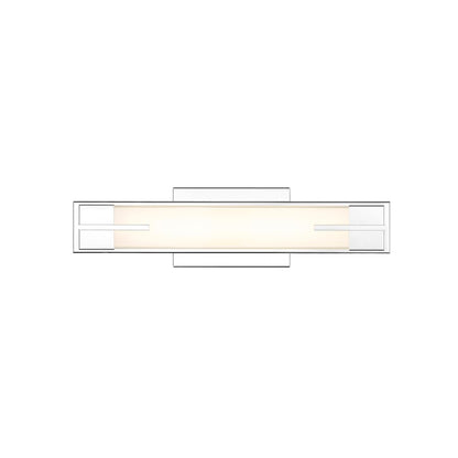 Chase 1 Light 18" Bathroom Vanity Light, Chrome/Gloss Opal