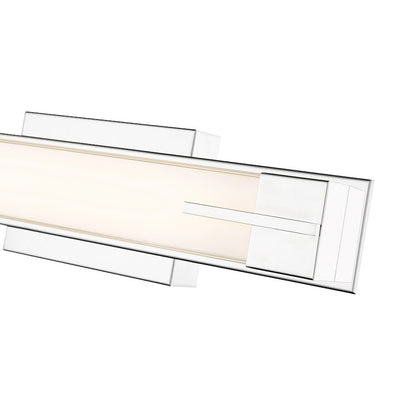 Chase 1 Light 18" Bathroom Vanity Light, Chrome/Gloss Opal