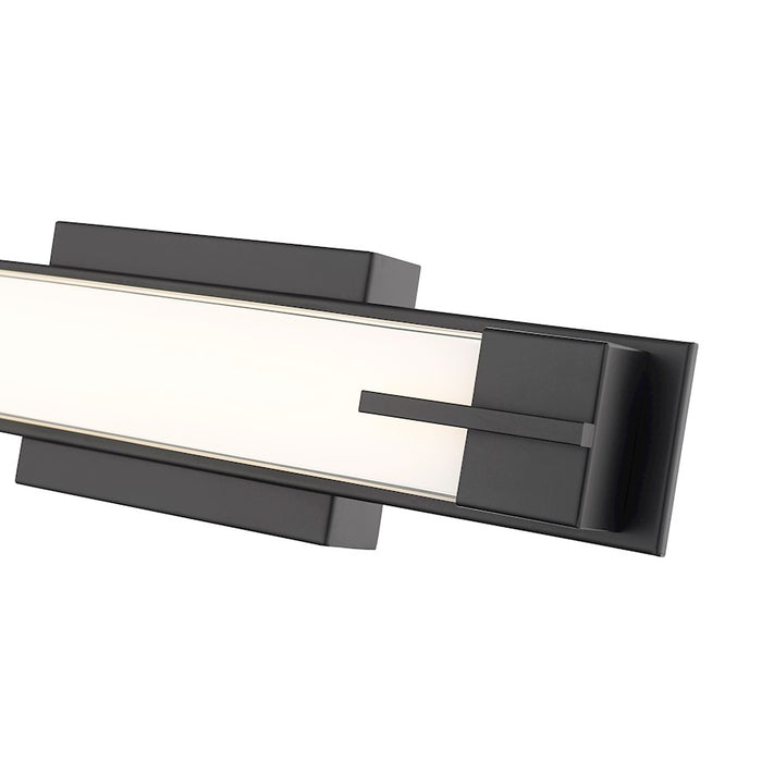 Z-Lite Chase 1 Light 18" Vanity, Matte Black/Gloss Opal