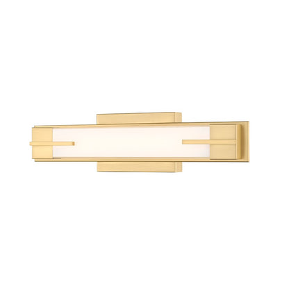 Z-Lite Chase 1 Light 18" Vanity, Modern Gold/Gloss Opal - 4100-18W-MGLD-LED