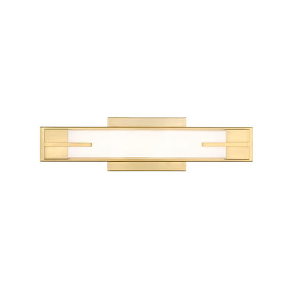 1 Light 18" Bathroom Vanity Light, Modern Gold