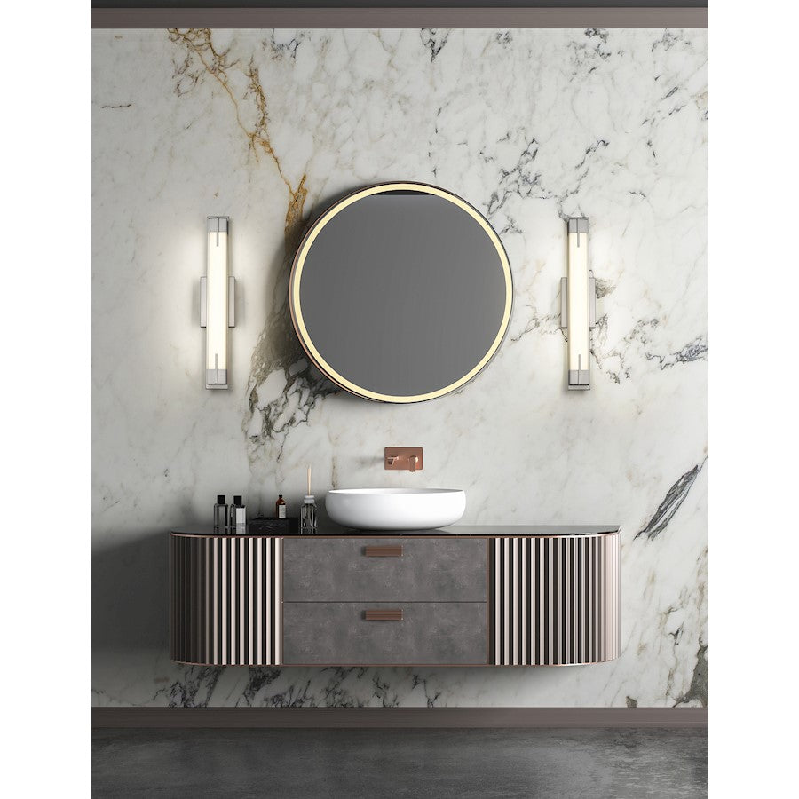 1 Light 23" Bathroom Vanity Light, Brushed Nickel