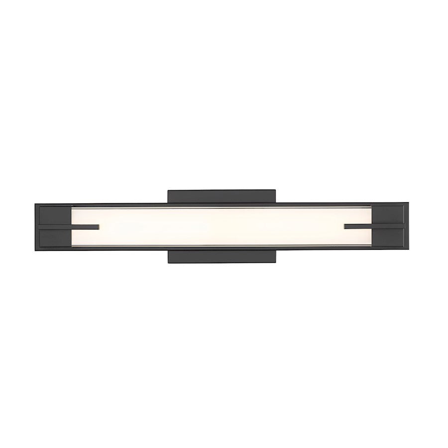 1 Light 23" Bathroom Vanity Light, Matte Black