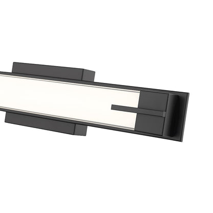 1 Light 23" Bathroom Vanity Light, Matte Black