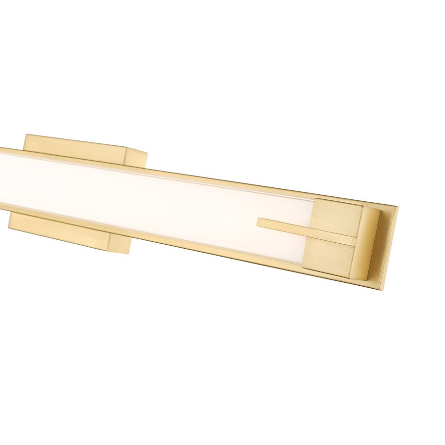 1 Light 33" Bathroom Vanity Light, Modern Gold