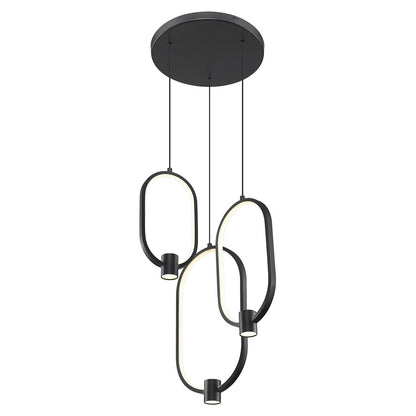 Z-Lite Saros 1 Light 14" Chandelier, Matte Black/White