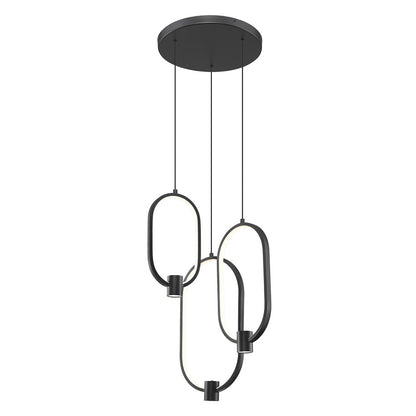 Z-Lite Saros 1 Light 14" Chandelier, Matte Black/White