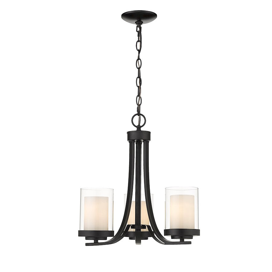 Willow Chandelier, Black, Inner White