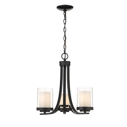 Willow Chandelier, Black, Inner White