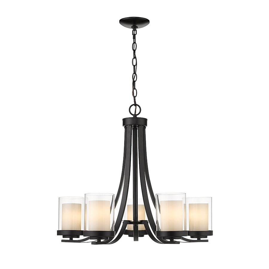 Willow Chandelier, Black, Inner White