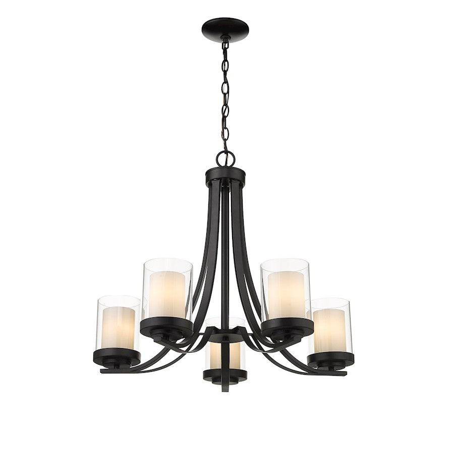 Willow Chandelier, Black, Inner White