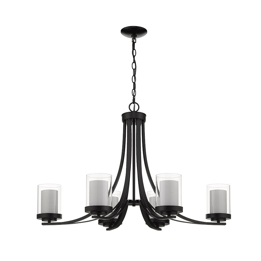 Willow Chandelier, Black, Inner White