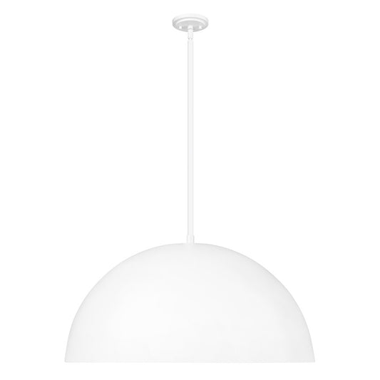 Z-Lite Vega 3 Light 32" Pendant, Matte White/Matte White/Gold - 4501P32-MW