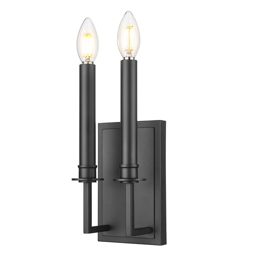 Z-Lite Orson 1 Light Wall Sconce, Matte Black - 4503-2S-MB
