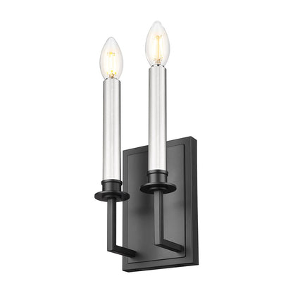 Z-Lite Orson 1 Light Wall Sconce, Matte Black