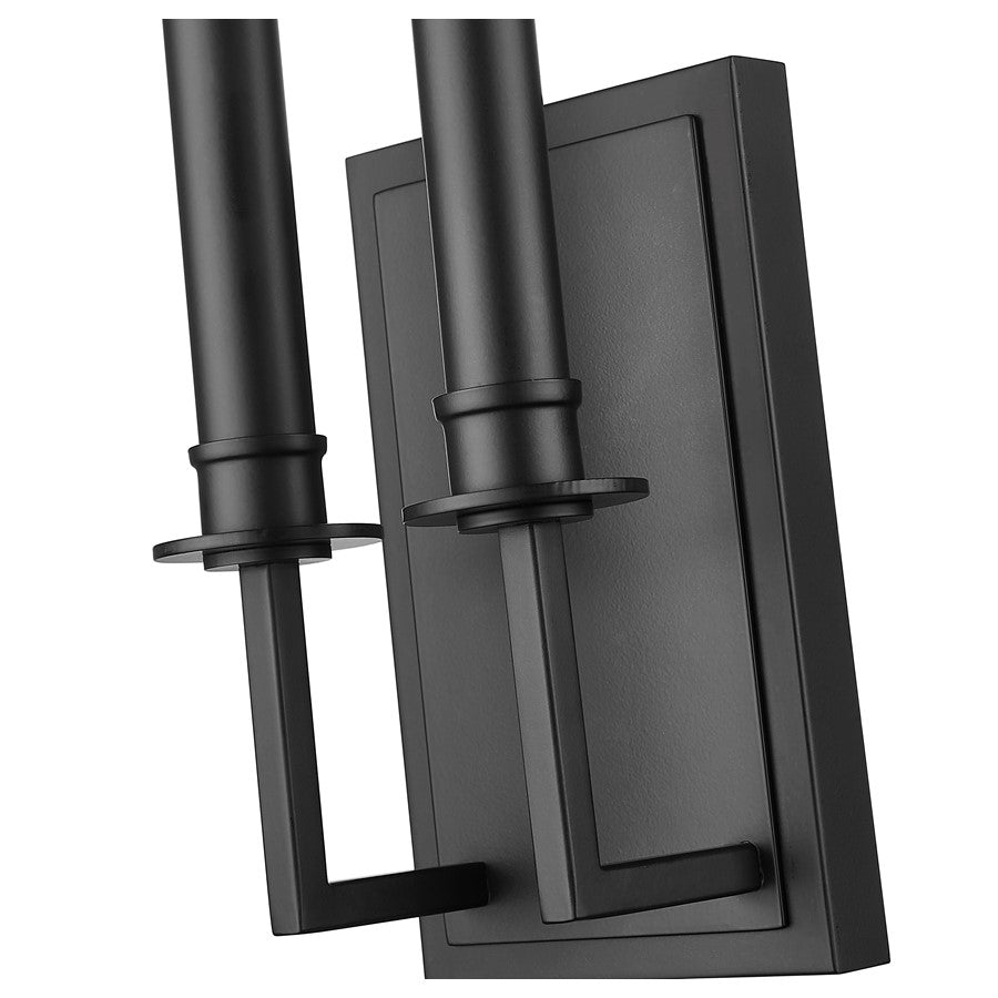 Z-Lite Orson 1 Light Wall Sconce, Matte Black