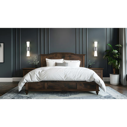 Z-Lite Emrys 2 Light 18" Wall Sconce, Brushed Nickel/White Opal