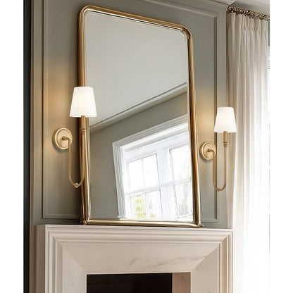 Z-Lite Jisele 1 Light Wall Sconce, Rubbed Brass/White