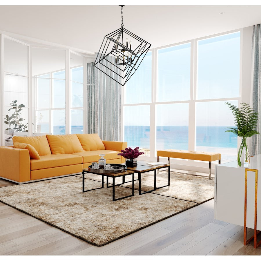 Euclid Linear Chandelier, Matte Black