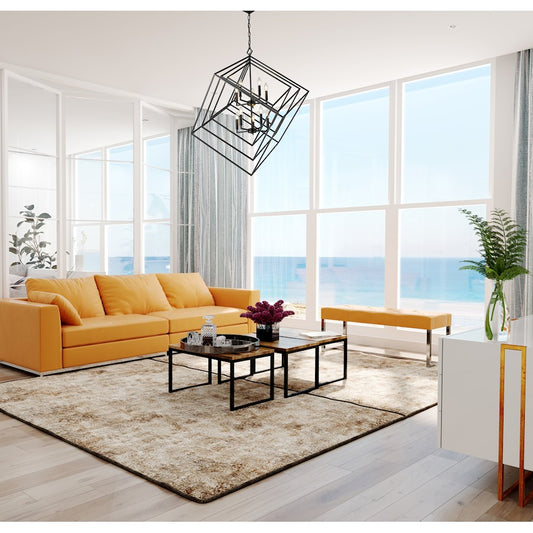 Euclid Linear Chandelier, Matte Black