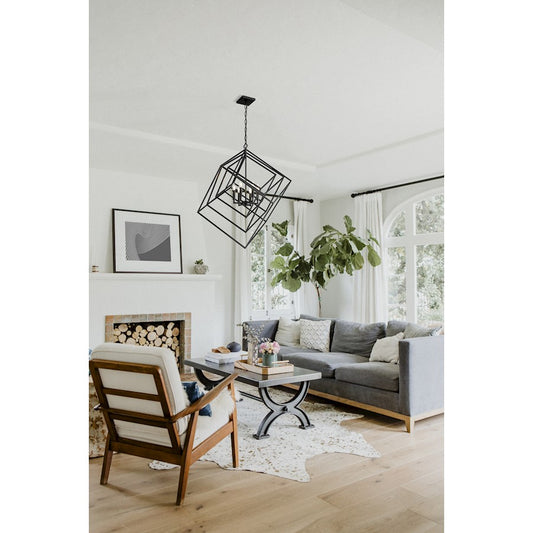 Euclid Chandelier, Matte Black