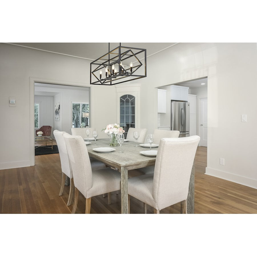 Euclid Chandelier, Matte Black