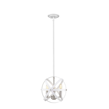 Cavallo Chandelier, Hammered White