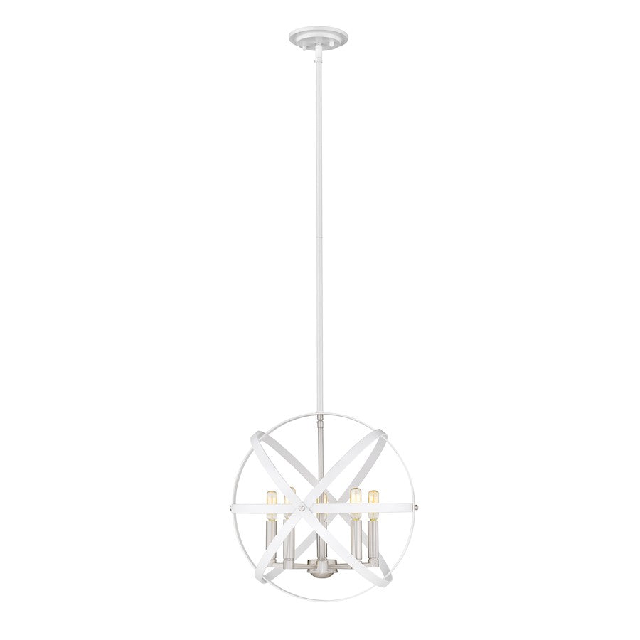 Cavallo Chandelier, Hammered White