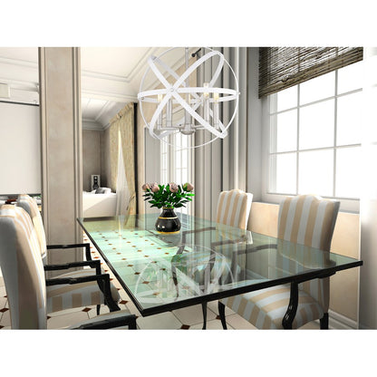 Cavallo Chandelier, Hammered White