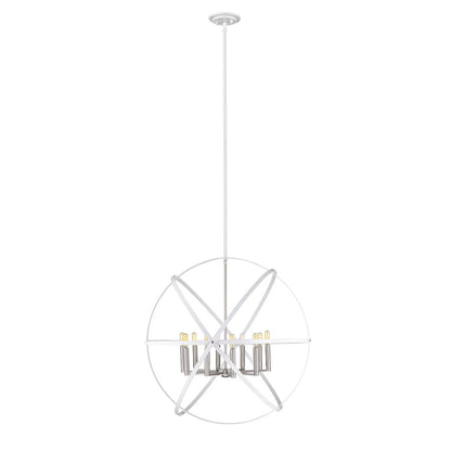 Cavallo Chandelier, Hammered White