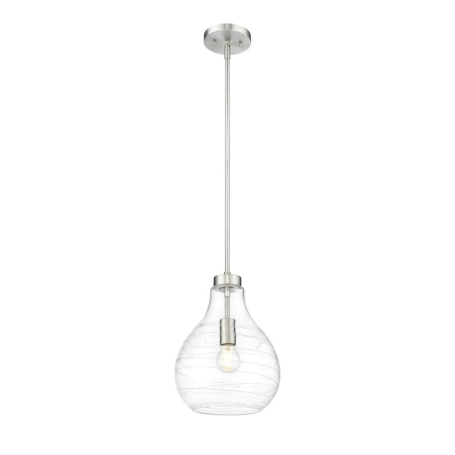 1 Light 10" Pendant, Brushed Nickel