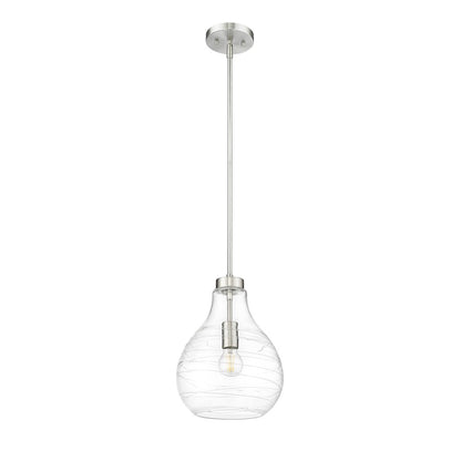 1 Light 10" Pendant, Brushed Nickel
