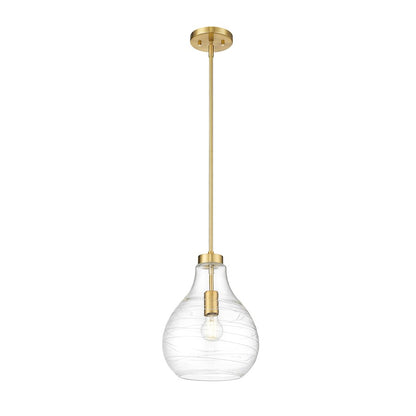 1 Light 10" Pendant, Modern Gold