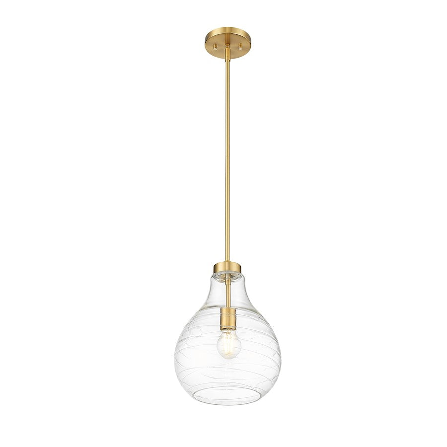 1 Light 10" Pendant, Modern Gold