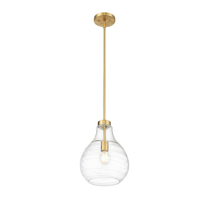 1 Light 10" Pendant, Modern Gold
