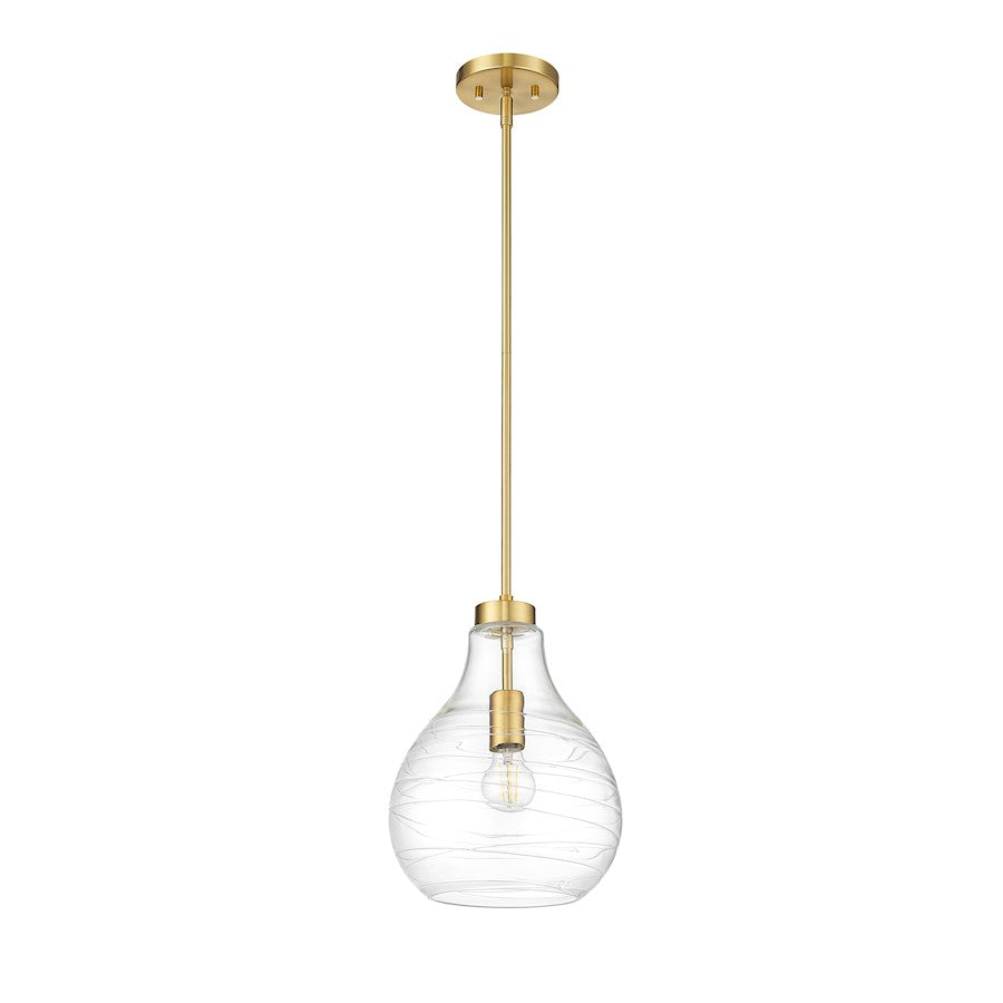 1 Light 10" Pendant, Modern Gold