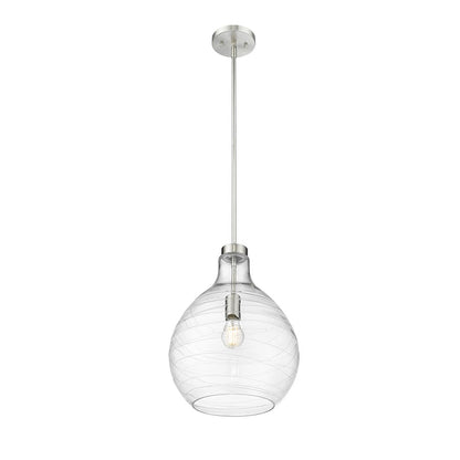 1 Light 13" Pendant, Brushed Nickel