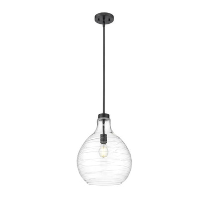 1 Light 13" Pendant, Matte Black