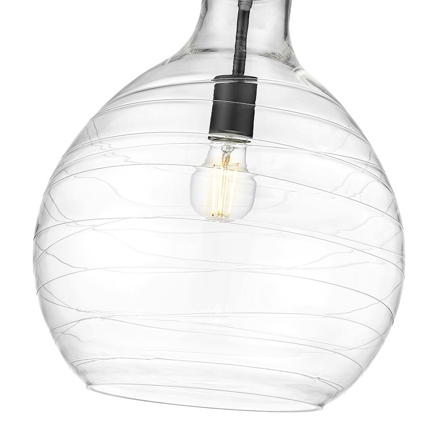 1 Light 13" Pendant, Matte Black